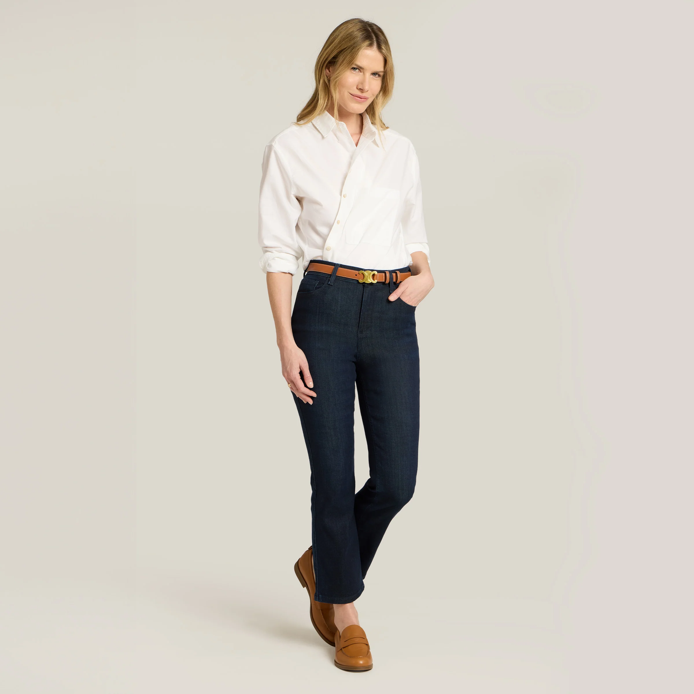 High-Rise Miniboot Ankle Jeans