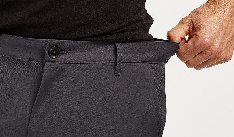 Hidden elastic waistband