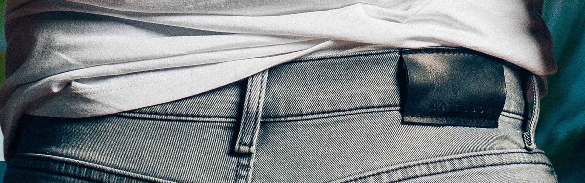 Leather patch detail