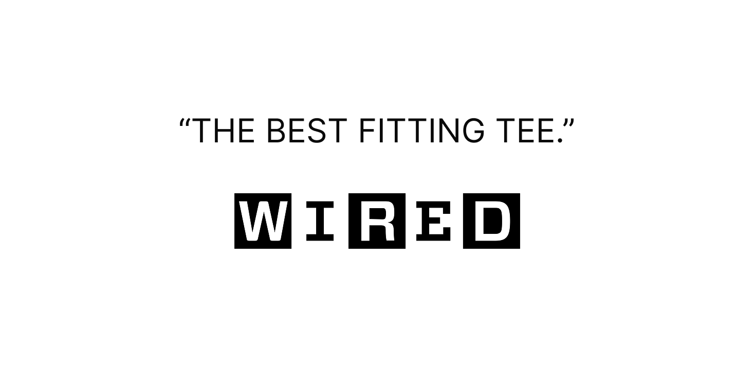 Black shirt with the text: 'THE BEST FITTING TEE.'