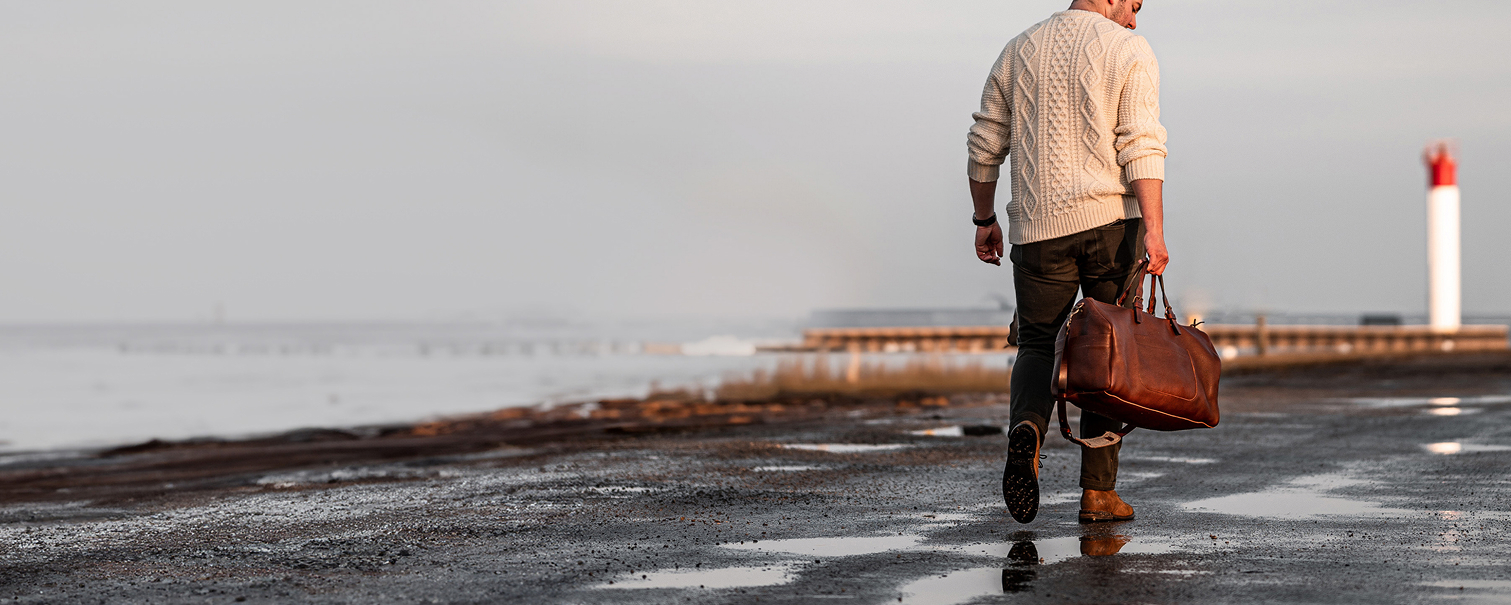 Man walking with bag