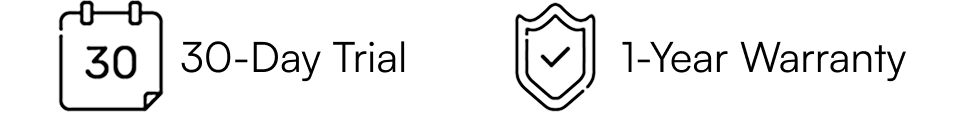 Icons of a calendar with '30' and a shield with a checkmark.
