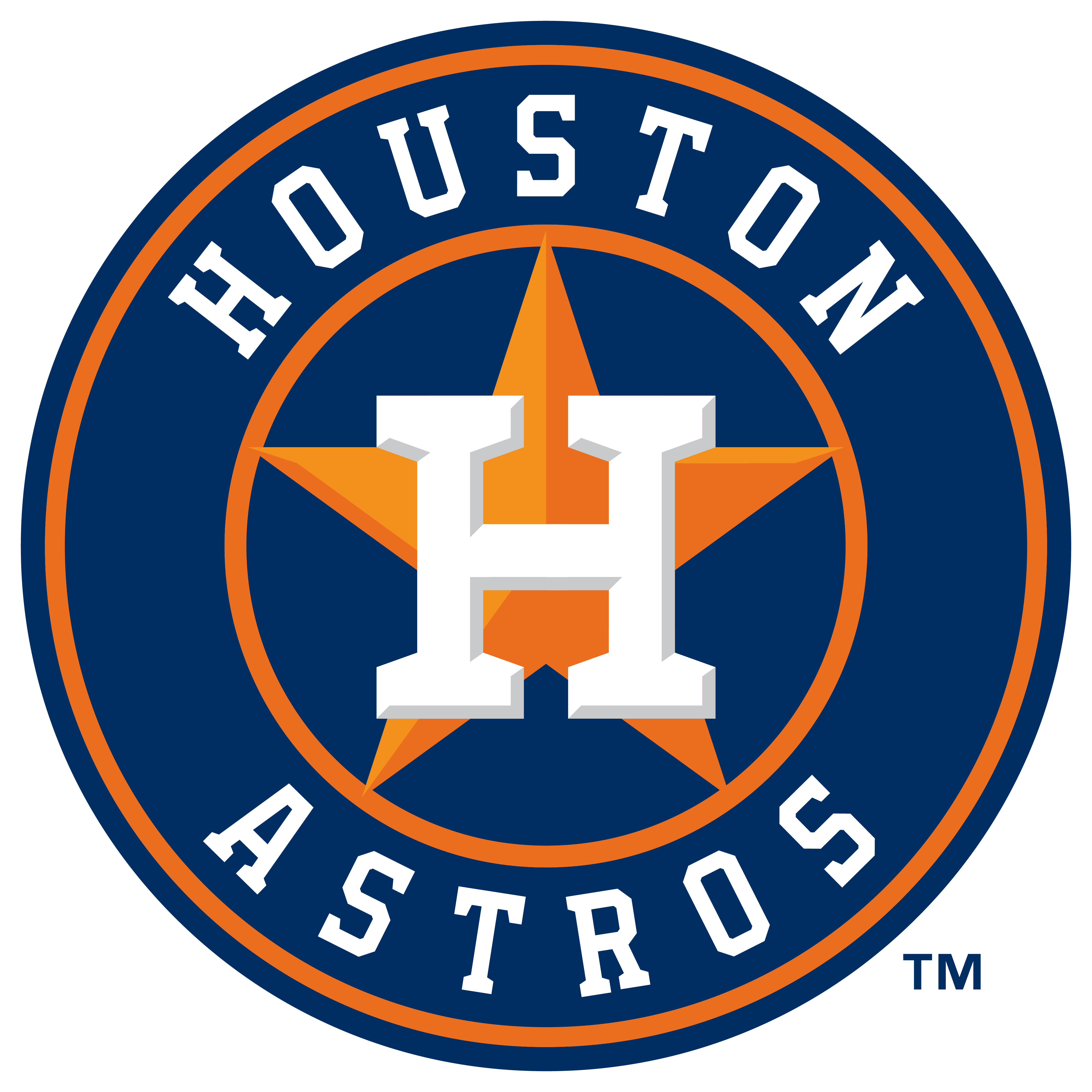 Houston Astros logo with a star and letter 'H'.