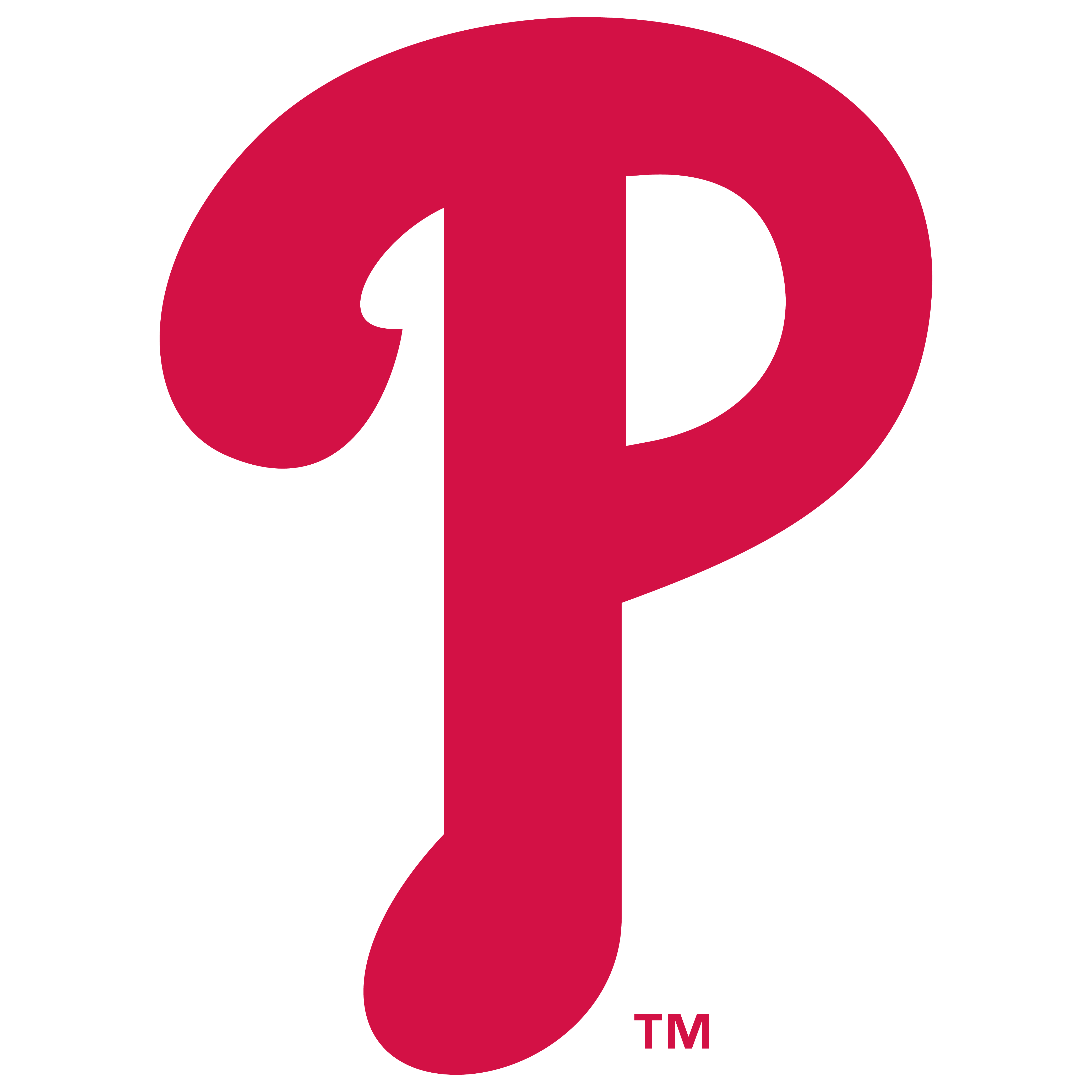 Red stylized letter 'P' on a white background.
