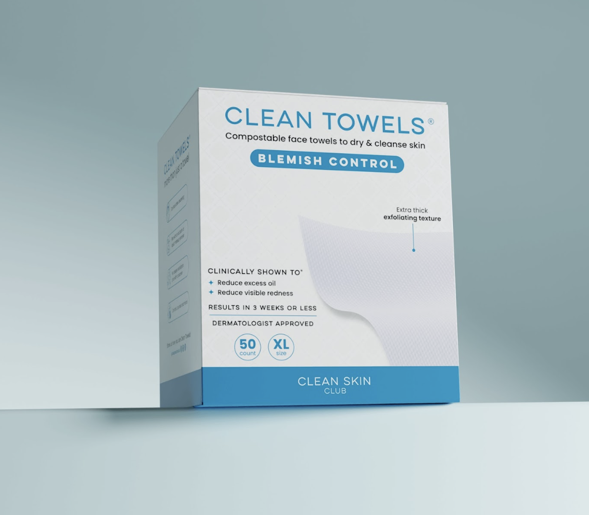 Image of a box of blemish control clean towels
