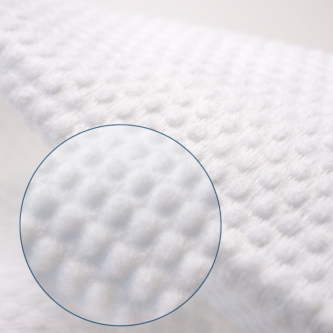 Zoom in image of clean towels