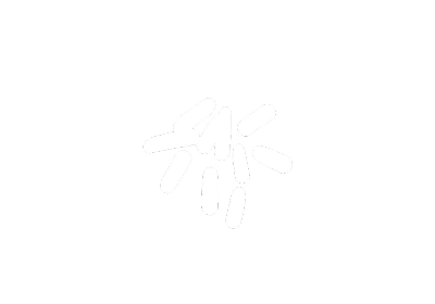 Black background with white, abstract, elongated shapes clustered in the center.