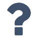 A blue question mark icon on a light gray background.