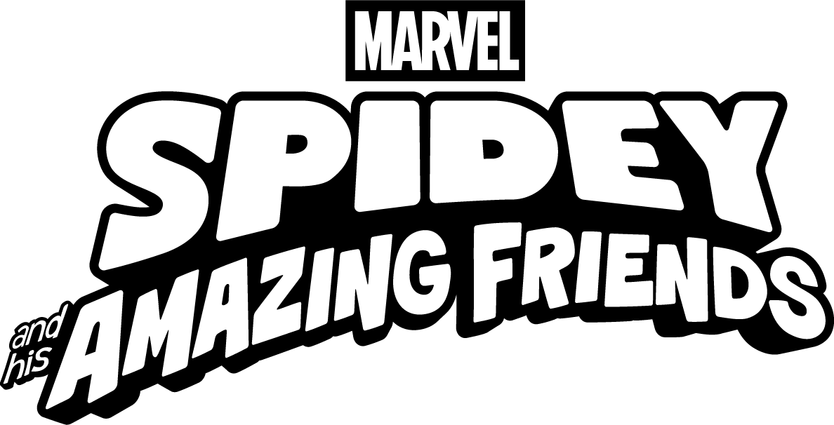 Logo with text: Marvel Spidey and his Amazing Friends.