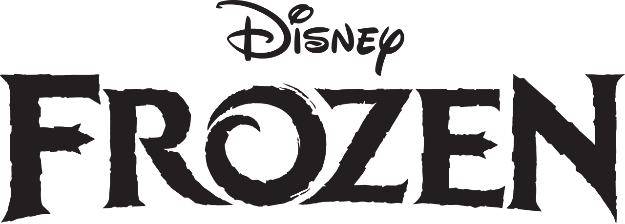 The official logo for the Disney movie Frozen, in black text on a white background.