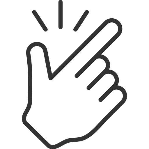 Line drawing of a hand snapping fingers. 