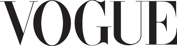 Black text logo reading 'VOGUE' on a transparent background.
