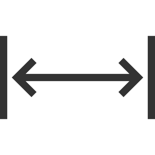 Black double-headed horizontal arrow on a white background.