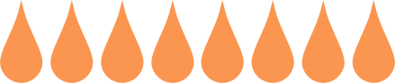 Eight orange drops in a row.