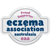 The logo for the Eczema Association Australasia, indicating proud support.