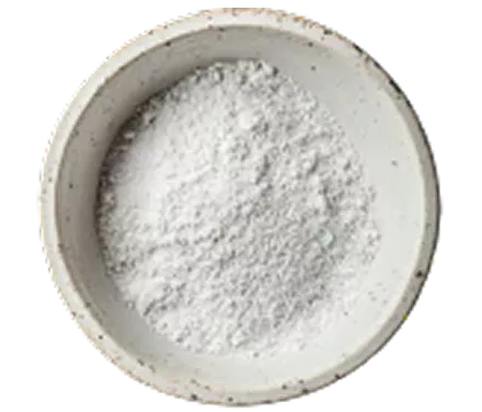 White powder in a small, round bowl.